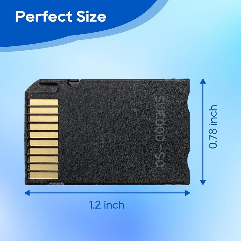 UCEC Memory Stick Pro Duo Adapter, PSP SD Card Adapter Micro SD to MS Pro Duo Card Converter, PSP Memory Stick for 1000 2000 3000, 2 Pack - Image 4